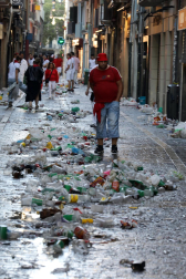 Kilos de basura en Pamplona en San Fermín