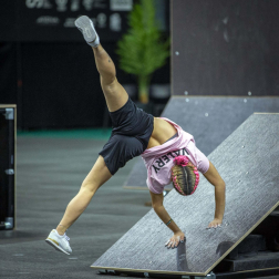Fotos del Campeonato de España de Parkour en el Navarra Arena.