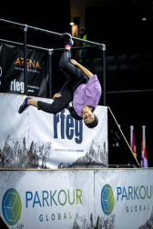 Fotos del Campeonato de España de Parkour en el Navarra Arena.