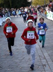 Participantes en la XI Carrera Infantil de la Navidad de Asvona