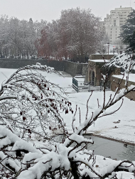 Nevada en Pamplona.