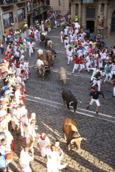 Plaza del Ayuntamiento, cuarto encierro.