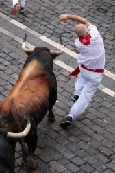 Plaza del Ayuntamiento, cuarto encierro.