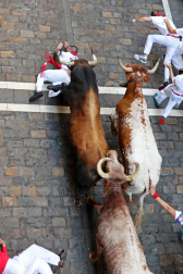 Imágenes del cuarto encierro de San Fermín 2023.|