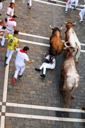 Imágenes del cuarto encierro de San Fermín 2023.|