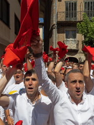 Fotos de la Pañuelada masculina de las fiestas de Estella./Montxo A.G.