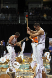 Fotos del campeonato de Aizkora en el Navarra Arena.