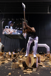 Fotos del campeonato de Aizkora en el Navarra Arena.