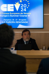 Foto de la presentación de los VI Cursos Europeos de Verano organizados por Fundación Diario de Navarra y Equipo Europa./