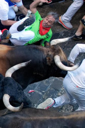 Emocionante primero encierro de los Sanfermines 2024 con toros de la ganadería La Palmosilla