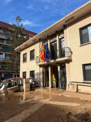 Imágenes de la localidad valenciana de Picaña donde el pamplonés Pablo Rodríguez realiza labores de voluntario tras el paso de la DANA /