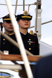 Primer día de la princesa Leonor a bordo del Juan Sebastián Elcano