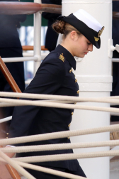 Primer día de la princesa Leonor a bordo del Juan Sebastián Elcano