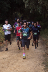 Corredores participantes en la V Betagarri Trail de Ancín este sábado, 25 de octubre /