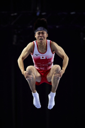 Fotos del Mundial de gimnasia de trampolín en el Navarra Arena