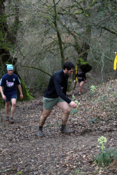 Participantes en la octava edición del Trail de Aibar sobre 18 kilómetros en una prueba disputada este domingo, 15 de febrero
