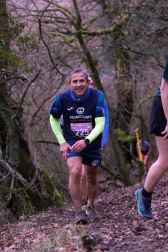 Participantes en la octava edición del Trail de Aibar sobre 18 kilómetros en una prueba disputada este domingo, 15 de febrero