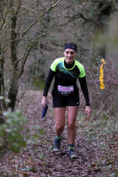 Participantes en la octava edición del Trail de Aibar sobre 18 kilómetros en una prueba disputada este domingo, 15 de febrero