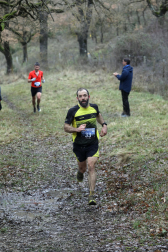 Participantes en la octava edición del Trail de Aibar sobre 18 kilómetros en una prueba disputada este domingo, 15 de febrero