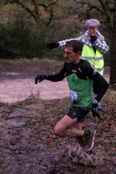Participantes en la octava edición del Trail de Aibar sobre 18 kilómetros en una prueba disputada este domingo, 15 de febrero