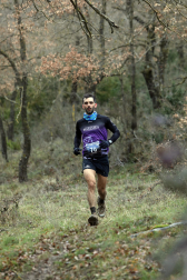 Participantes en la octava edición del Trail de Aibar sobre 18 kilómetros en una prueba disputada este domingo, 15 de febrero