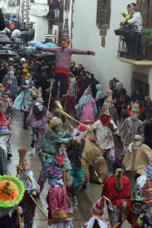 Ziripot, Miel Otxin y Zaldiko salieron a las calles de Lantz este lunes, 16 de febrero, cumpliendo con la tradición