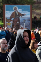 Multitudinaria celebración eucarística en la explanada del castillo de Javier este domingo, 8 de marzo