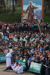 Multitudinaria celebración eucarística en la explanada del castillo de Javier este domingo, 8 de marzo