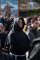 Multitudinaria celebración eucarística en la explanada del castillo de Javier este domingo, 8 de marzo