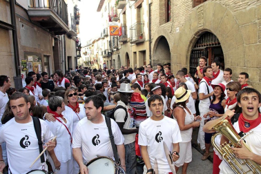 Chupinazo en las fiestas de Lumbier