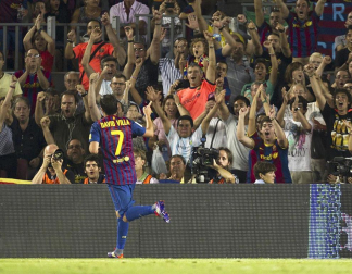 El Barcelona ha arrollado a Osasuna en el partido que han disputado este sábado en el Camp Nou