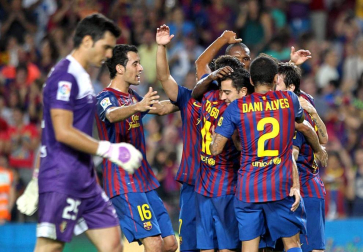 El Barcelona ha arrollado a Osasuna en el partido que han disputado este sábado en el Camp Nou