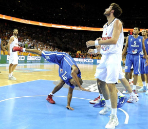 Final del Eurobasket de Lituania 2011 disputada entre España y Francia con victoria española por 98-85.