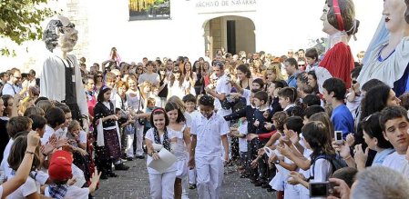 Imágenes de las fiestas en la localidad navarra de Corella y en la celebración de San Fermín Chiquito en Pamplona.