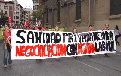 Entre 1.500 y 3.000 personas se han manifestado este jueves por la tarde en Pamplona
