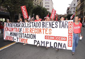 Entre 1.500 y 3.000 personas se han manifestado este jueves por la tarde en Pamplona