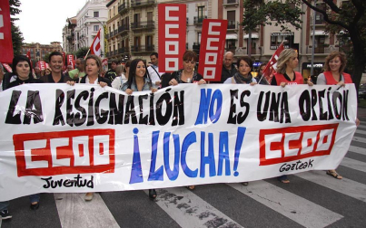 Entre 1.500 y 3.000 personas se han manifestado este jueves por la tarde en Pamplona