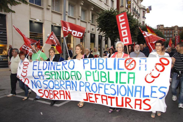 Entre 1.500 y 3.000 personas se han manifestado este jueves por la tarde en Pamplona