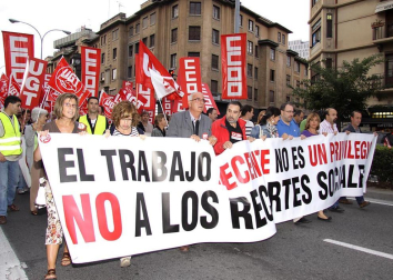 Entre 1.500 y 3.000 personas se han manifestado este jueves por la tarde en Pamplona