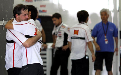 Imágenes del circuito de Sepang en Malasia tras conocerse la noticia de la muerte de Marco Simoncelli