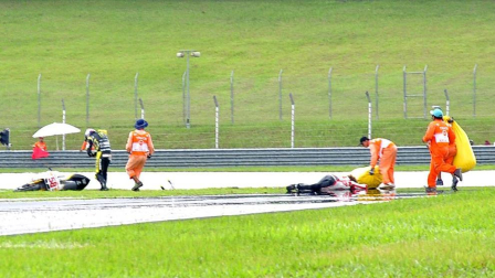 Imágenes del circuito de Sepang en Malasia tras conocerse la noticia de la muerte de Marco Simoncelli
