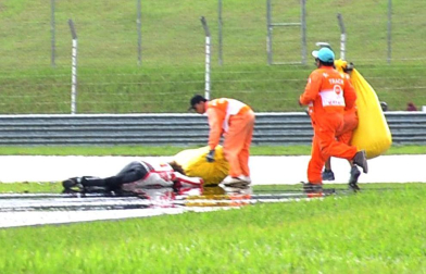 Imágenes del circuito de Sepang en Malasia tras conocerse la noticia de la muerte de Marco Simoncelli