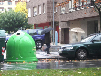 Imágenes de las lluvias intensas que se han precipitado en Navarra durante este fin de semana, en especial en la mitad norte de la Comunidad foral.
