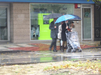 Imágenes de las lluvias intensas que se han precipitado en Navarra durante este fin de semana, en especial en la mitad norte de la Comunidad foral.