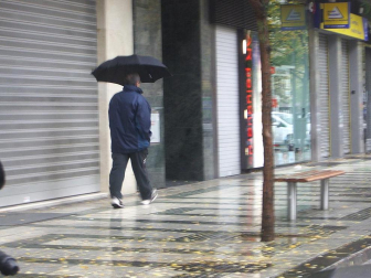 Imágenes de las lluvias intensas que se han precipitado en Navarra durante este fin de semana, en especial en la mitad norte de la Comunidad foral.