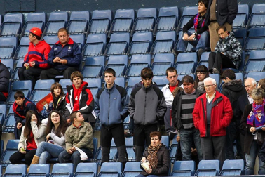 Imágenes de la afición del Reyno de Navarra en el encuentro Osasuna 0 - Rayo Vallecano 0.