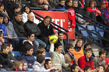 Imágenes de la afición del Reyno de Navarra en el encuentro Osasuna 0 - Rayo Vallecano 0.