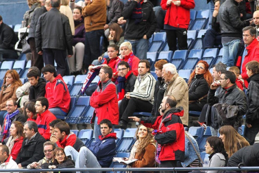 Imágenes de la afición del Reyno de Navarra en el encuentro Osasuna 0 - Rayo Vallecano 0.