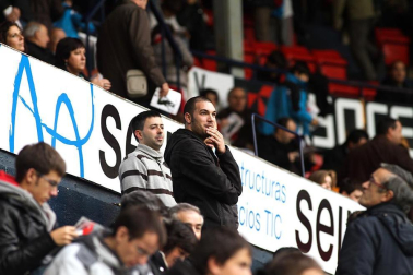Imágenes de la afición del Reyno de Navarra en el encuentro Osasuna 0 - Rayo Vallecano 0.