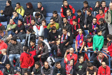 Imágenes de la afición del Reyno de Navarra en el encuentro Osasuna 0 - Rayo Vallecano 0.